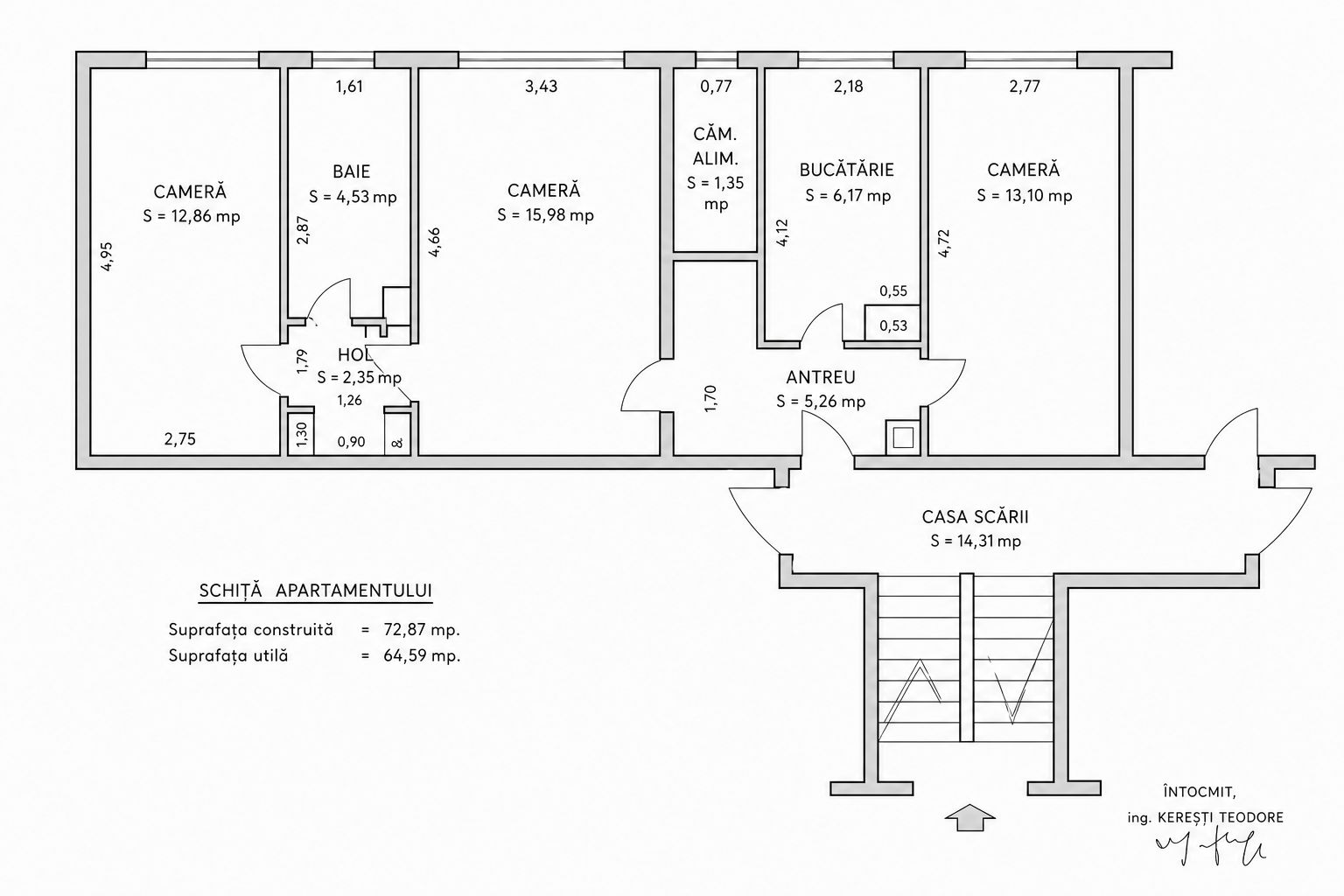 8_Apartament cu 3 camere - Parter - langa Spitalul judetean - 84.900 €